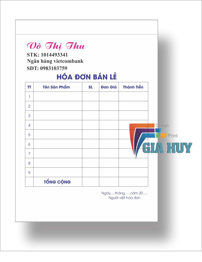 in hóa đơn bán hàng long an