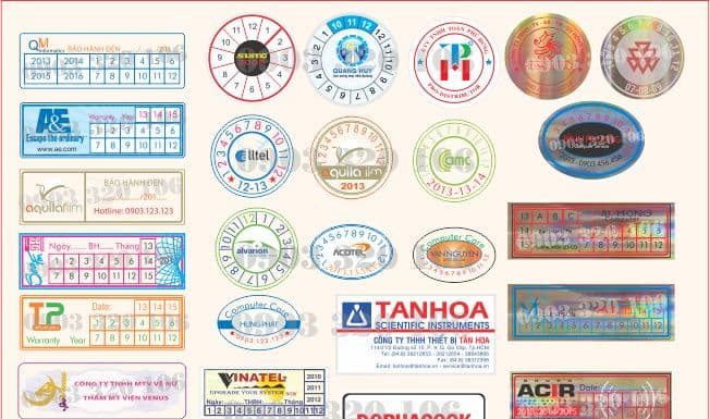 Dịch Vụ In Tem Bảo Hành Long An Giá Rẻ, Giao Hàng Nhanh in tem bể long an