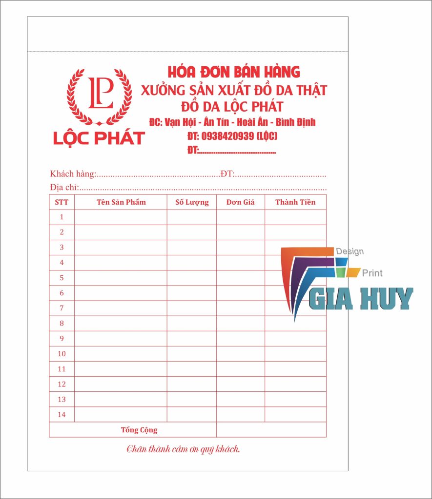 in hóa đơn 2 liên long an