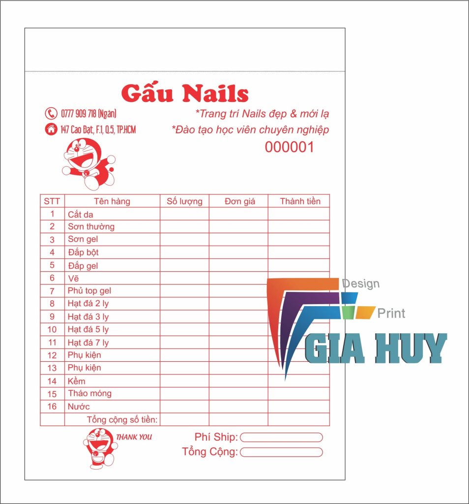 in hóa đơn giá rẻ quận 5