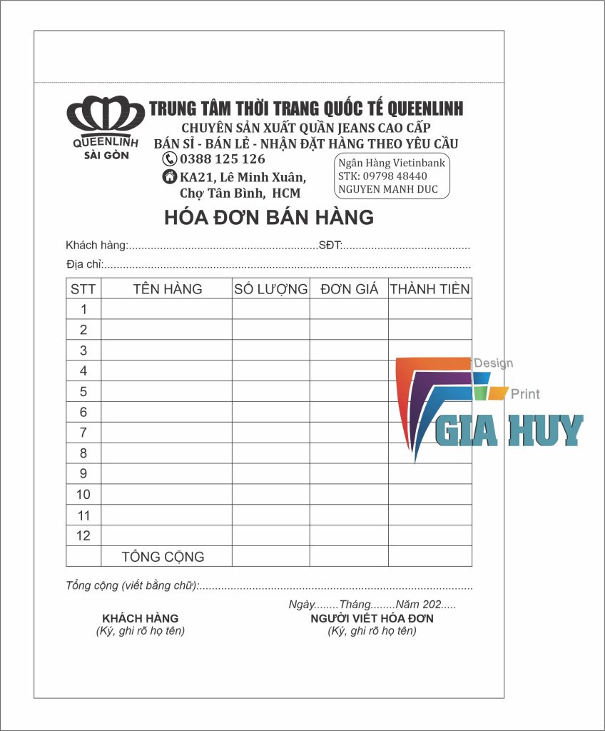 in hóa đơn giá rẻ