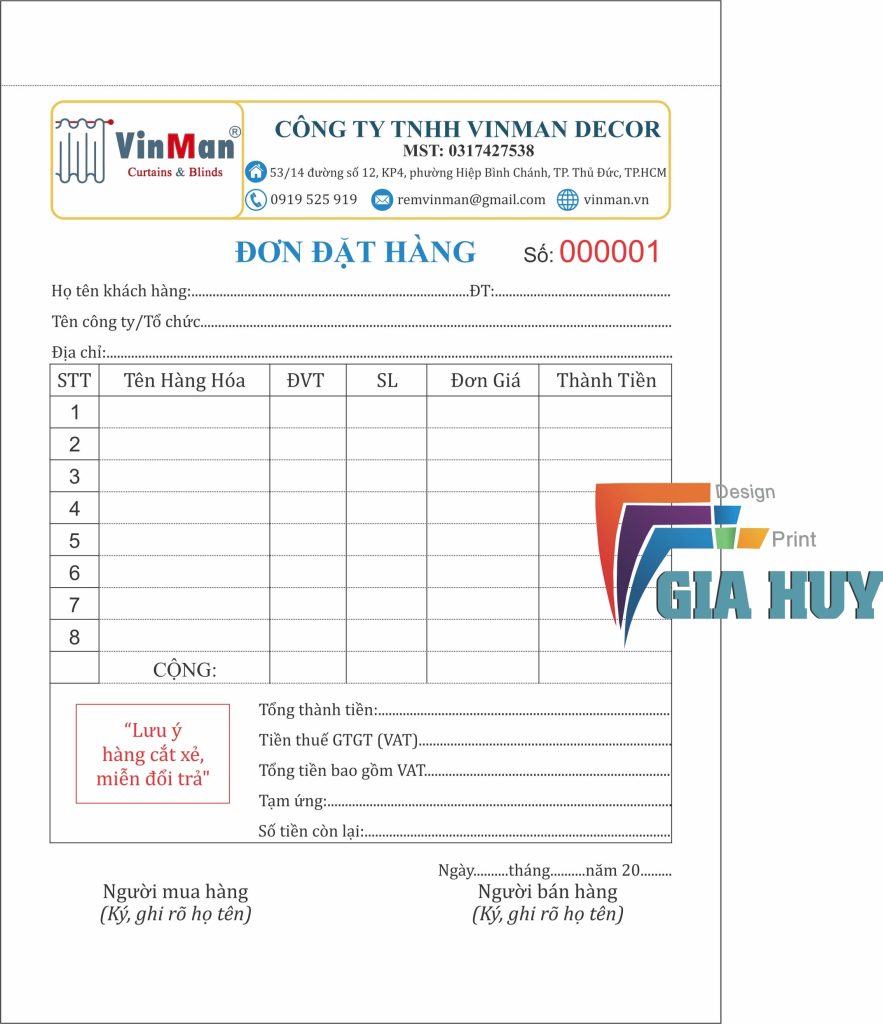 in hóa đơn quận 4