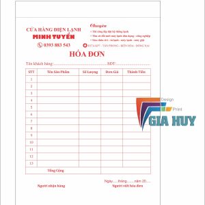 In hóa đơn bán lẻ giá rẻ