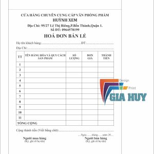 In hóa đơn giá rẻ TPHCM chất lượng cao