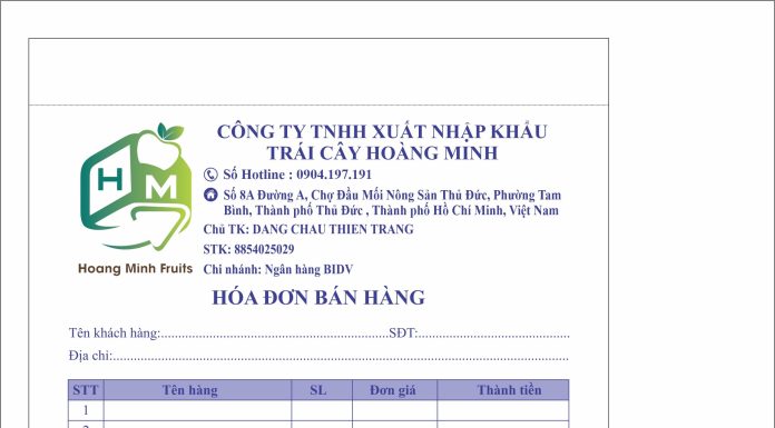 in hóa đơn giá rẻ tphcm