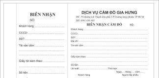 In Phiếu Cầm Đồ Long An Giá Rẻ, Nhanh Chóng in phiếu cầm đồ long an