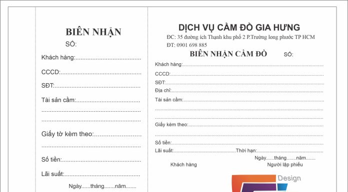 in phiếu cầm đồ long an