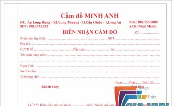 in biên nhận cầm đồ long an