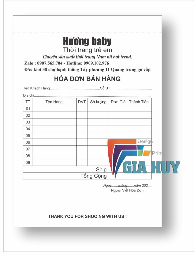 in hóa đơn công ty tây ninh