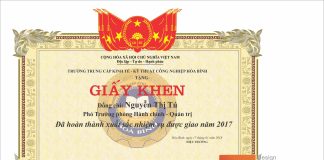 in giấy khen tây ninh