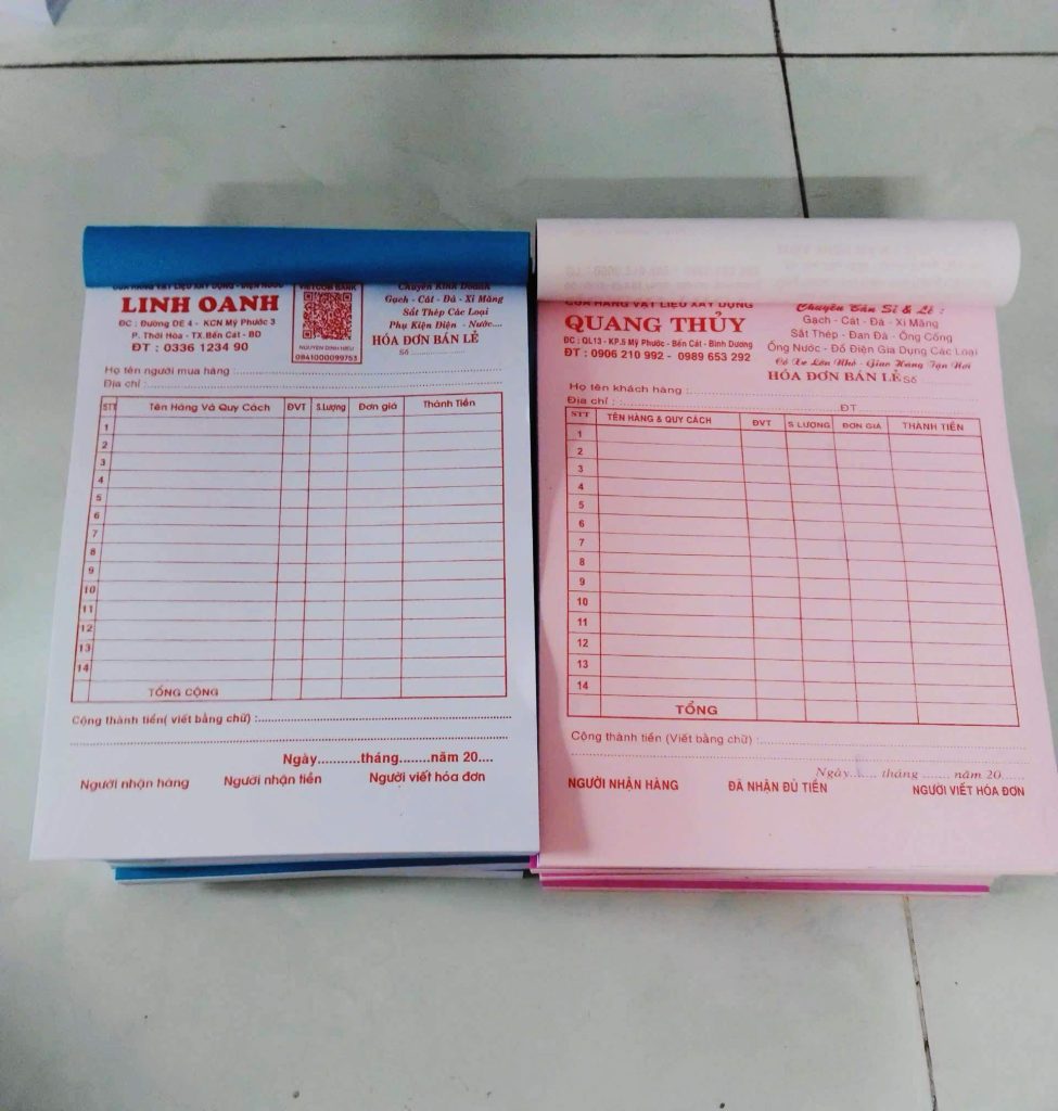 in hóa đơn cửa hàng long an