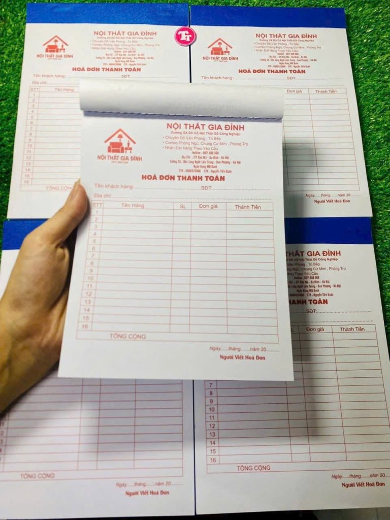 in hóa đơn thanh toán tiền giang