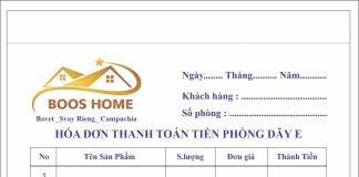 in hóa đơn nhà trọ tây ninh