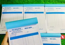 In hóa đơn cửa hàng điện nước