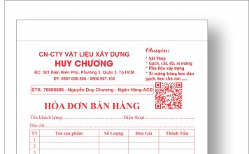 In hóa đơn vật liệu xây dựng